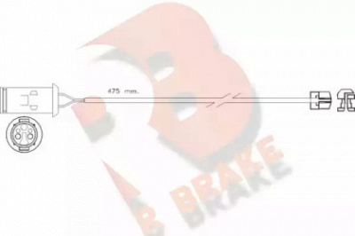 R BRAKE 610255rb -  Сигнализатор, износ тормозных колодок